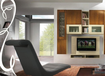 Wohnzimmer rtv Wandschrank Regal tv Holz Schränke Vitrine Wand Regale Italy Neu