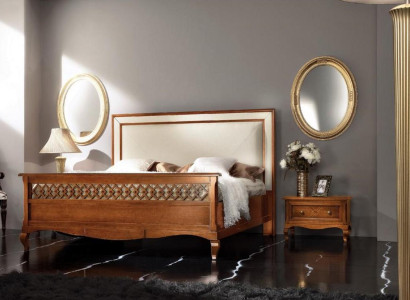 Schlafzimmer Möbel Set Garnitur Italienische Möbel Nachttisch Massives Holz 3tlg