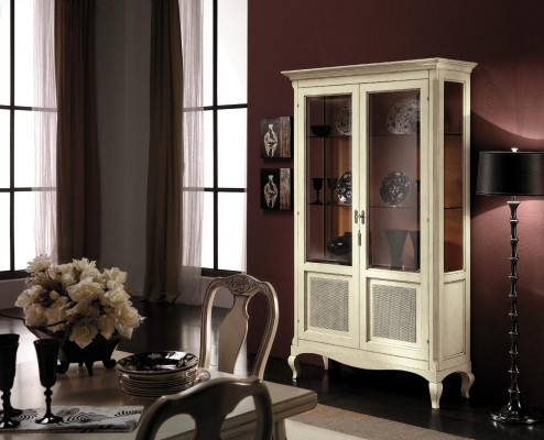 Vitrine Holz Luxus Schränke Klassische Anrichte Design Möbel Italienische Braun