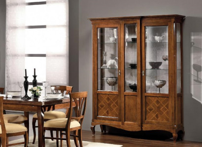 Vitrine Holz Luxus Schränke Klassische Anrichte Schrank Möbel Italienische Braun