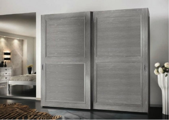 Kleiderschrank Schrank mit Schiebetüren Schränke Holz Modern Möbel Einrichtung