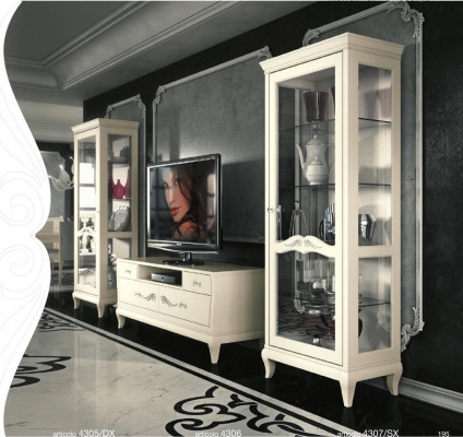 Wohnzimmer Vitrine rtv Vitrine tv Modern Holz Möbel Schrank Stil Set Neu 3tlg.