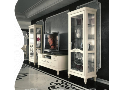 Wohnzimmer Vitrine rtv Vitrine tv Modern Holz Möbel Schrank Stil Set Neu 3tlg.