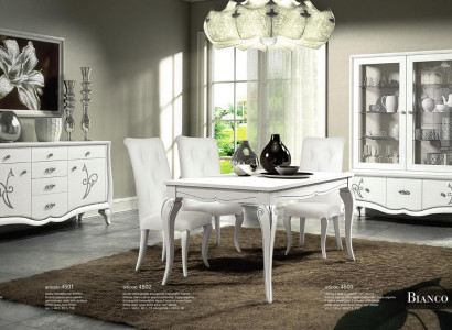 Esszimmer Esstisch Stuhl Kommode Vitrine Gruppe Tisch Holz Tische Lux Set 7tlg.