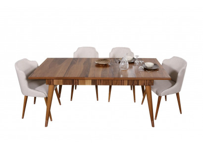 Esszimmer Set Ess Gruppe Holz Tisch Tische 5tlg Komplett Set Esstisch 4x Stühle