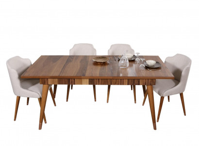 Esszimmer Set Ess Gruppe Holz Tisch Tische 5tlg Komplett Set Esstisch 4x Stühle
