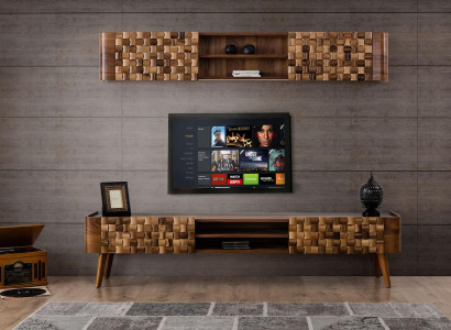 Sideboard tv Schrank Fernseh Kommode Lowboard Holz Modern Stand Wohnzimmer rtv