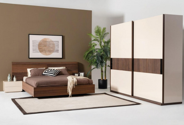 Luxus Schlafzimmer Bett Doppel Betten Design Möbel 180x200 cm braun Hotel