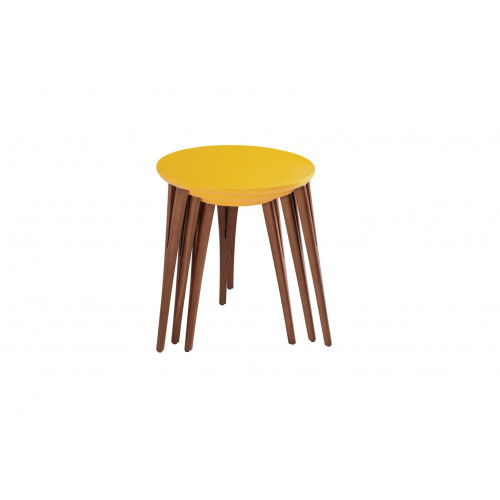 Holztische Beistelltische Blumenständer Set Beistelltisch Tisch Couchtisch 3tlg.