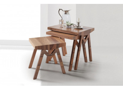 Blumenständer Beistelltische Holztische Tisch Set Beistelltisch Couchtisch 3tlg.
