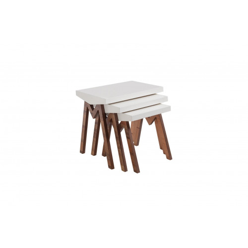 Blumenständer Beistelltische Holztische Set Beistelltisch Tisch Couchtisch 3tlg.