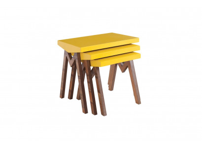 Kaffeetisch Beistelltisch Tische Wohnzimmertisch Tische Holztische 3tlg. Set 