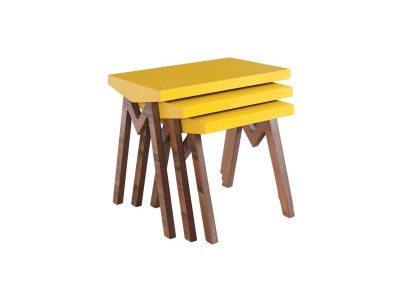 Kaffeetisch Beistelltisch Tische Wohnzimmertisch Tische Holztische 3tlg. Set