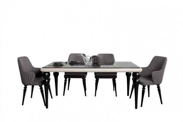 Wohnzimmer Esszimmer Stuhl Holz Sessel Möbel Lehnstuhl Stuhl Luxus Möbel Grau