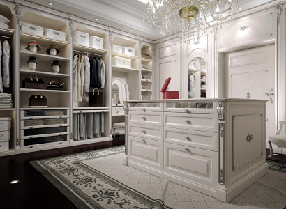 Begehbarer Kleider Schrank Luxus Klassische Garderobe Umkleide Maßanfertigung