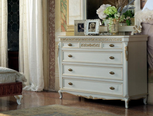 Design Schlafzimmer 5 tlg Komplett Set Bett Nachttisch Kommode Italienische Sets