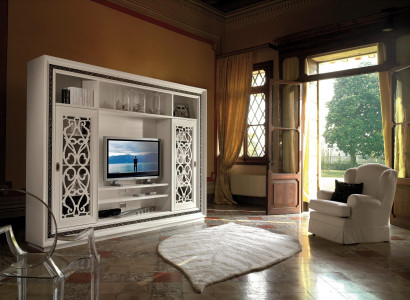 Schrank Vitrine Holz Wohnzimmer Möbel TV Schrankwände Moderne Design Wohnwand