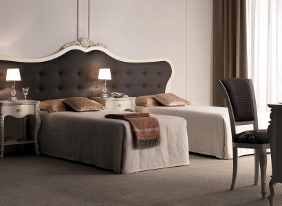 Hotel Einrichtung 2x Betten Design Moderne Schlafzimmer Luxus Möbel 2tlg. Set