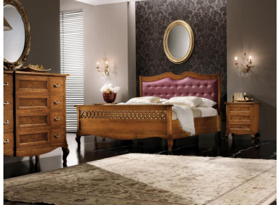 Italienisches Designer Schlafzimmer Bett 2x Nachttische Kommode 4tlg. Set Neu