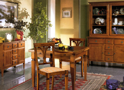 Esszimmer Set 5tlg Art Deko Stühle Esstisch Kommode Anrichte Holz Antik Tische