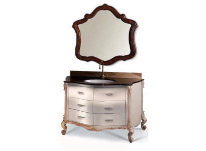 Design Bad Badezimmer Möbel 2tlg. Set Garnitur Schrank Waschbecken Beleuchtung