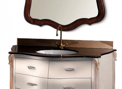 Design Bad Badezimmer Möbel 2tlg. Set Garnitur Schrank Waschbecken Beleuchtung