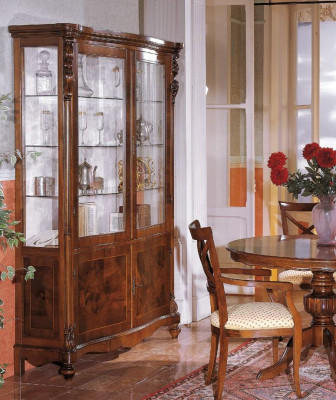 Luxus Schrank Holz Möbel Schränke Vitrine Regal Aktenschrank Glasschrank Antik
