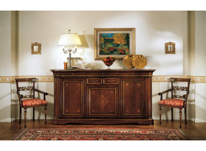 Anrichte Barock Stil Sideboard Echtholz Luxus Italienische Holz Möbel Kommode