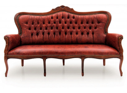 Sofa Dreisitzer Couch Polster Design Sitz Sofas Zimmer Möbel Leder 3er Klassisch