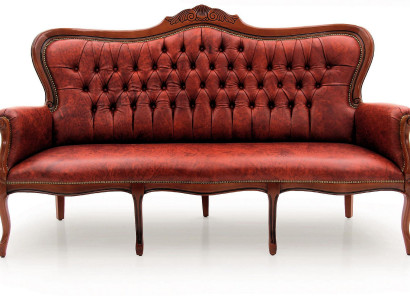 Sofa Dreisitzer Couch Polster Design Sitz Sofas Zimmer Möbel Leder 3er Klassisch