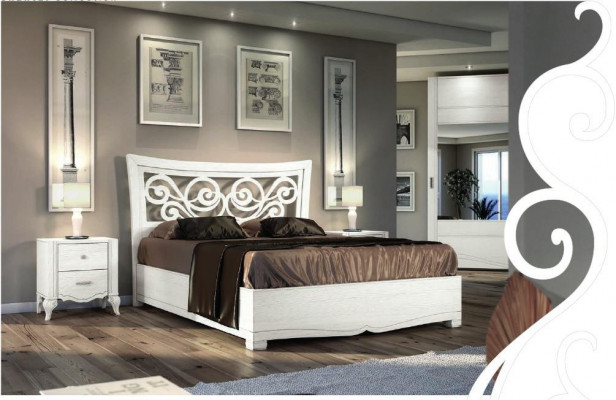 Bettgestelle Bett Doppelbett Betten Polster Holz Designer Doppel Bettrahmen Weiß