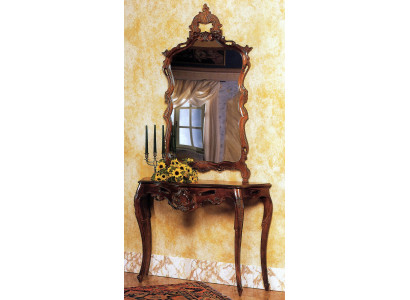 Spiegelkonsole Landhausstil Konsole Schminktisch mit Spiegel Konsolentisch Braun