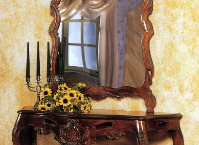 Spiegelkonsole Landhausstil Konsole Schminktisch mit Spiegel Konsolentisch Braun