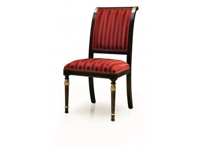 Stuhl Sitz Polster Stuhl Italien Luxus Esszimmer Stühle Textil Holz 1x Lehnstuhl
