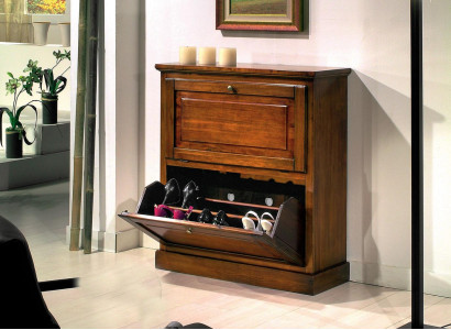 Schuhschrank 2 Fach Kommode Echtholz Möbel Möbel Schrank Schuh Regal Regale Neu