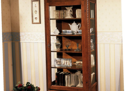 Möbel Massive Holz Vitrinen Glas Schrank Echtholz Anrichte Vitrine Wohnzimmer