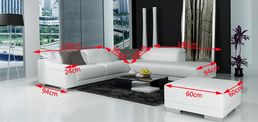 Designer Sofa Garnitur Couch Ecksofa mit Hocker Wohnlandschaft Polster