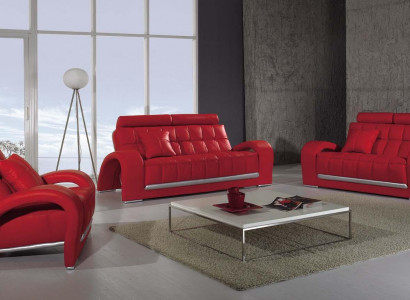 Sofagarnitur 3+2+1 Sitzer Sofa Couch Garnituren Leder Sofas Polster Stoff Textil