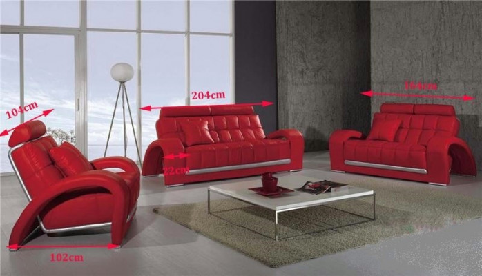 Designer Sofagarnitur 3+1+1 Sitzer Sofa Couch Leder Garnitur Polster Set