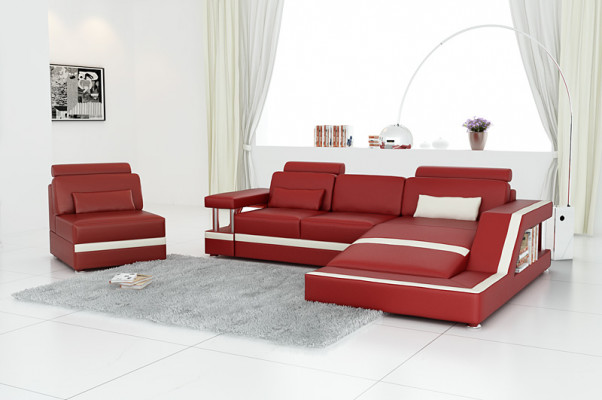 Ecksofa Sofagarnitur Couch Ecke Polster Hocker Set Komplett Sessel Sofa