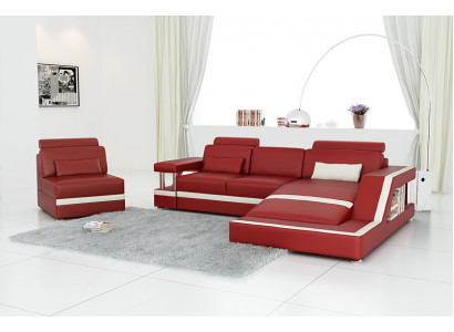 Ecksofa Sofagarnitur Couch Ecke Polster Hocker Set Komplett Sessel Sofa
