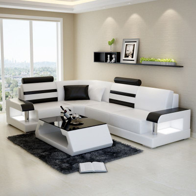 Ecksofa Leder Sofa Couch Polster Eck Sitz Wohnlandschaft Garnitur L Form