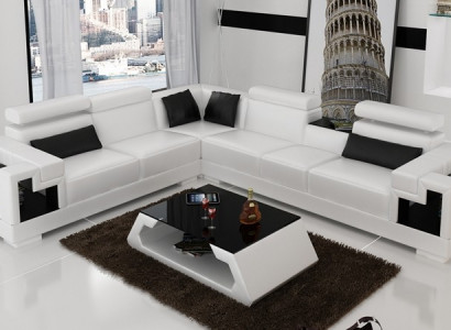 Ecksofa Sofa Couch Polster Wohnlandschaft Leder Eck Sofas Garnitur L Form Neu