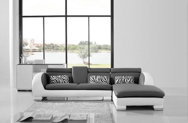 Ecksofa Sofagarnitur Leder Sofa Couch Ecke Polster Hocker Set Komplett