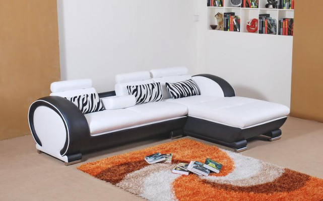 Ecksofa Sofagarnitur Leder Sofa Couch Ecke Polster Hocker Set Komplett