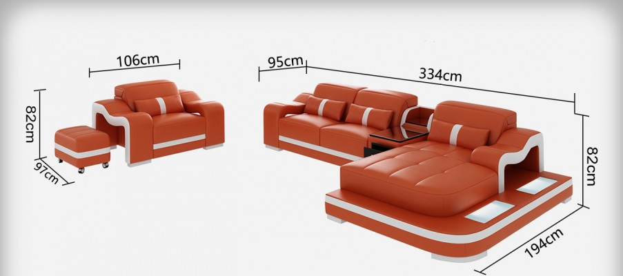 Komplett Set Garnitur Eckcouch Couch Eckgarnitur + Tisch + USB Ecksofa