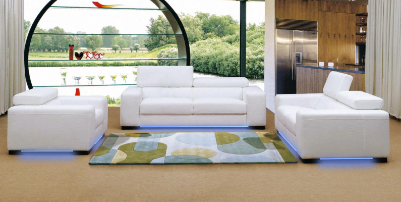 XXL Big 3 Sitzer (ohne 2+1) Sofa Couch Polster Couchen Sofas Leder Sitz