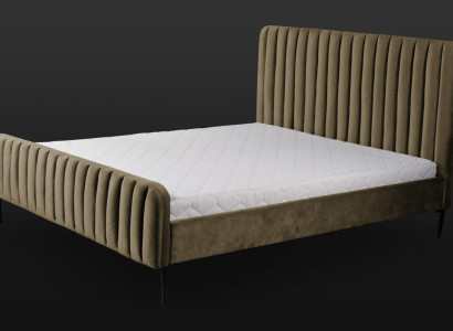 Grünes Doppelschlafzimmer Holzmöbel Design elegant Stoff klassische Möbel