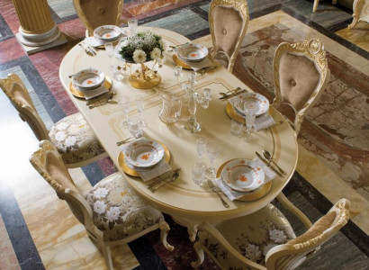 Design Esszimmer Set Garnitur Holz Möbel 2x Stühle mit Armlehnen 4x Stuhl 7tlg.