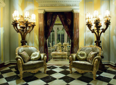 Sessel Design Couch 2tlg. Relax Stoff Lounge Luxus Fernseh Club Polster Sitzer